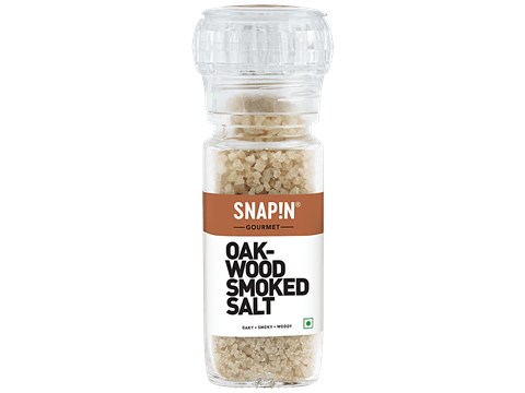 SNAPIN Oakwood Smoked Salt - Rich Aroma & Flavour, 100 g