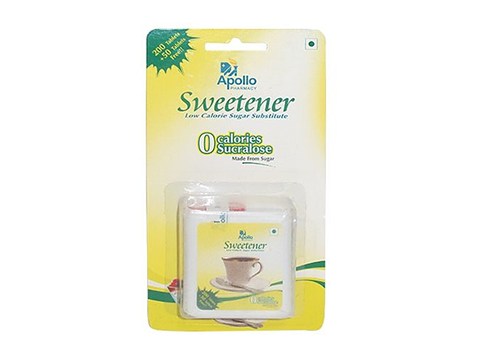 Apollo Pharmacy Sweetener, Low Calorie Sugar Substitute, APS0007, 250 pcs