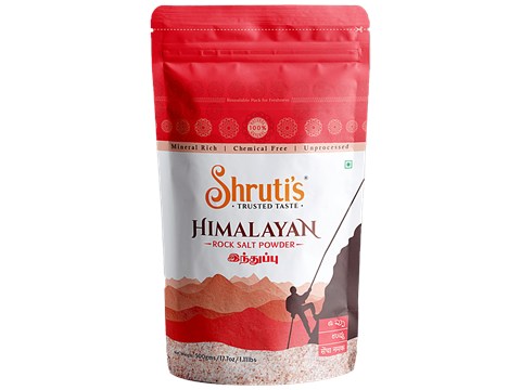 Shruti's Himalayan Pink Rock Salt Powder - Natural, Rich In Minerals & Chemical Free, 500 g
