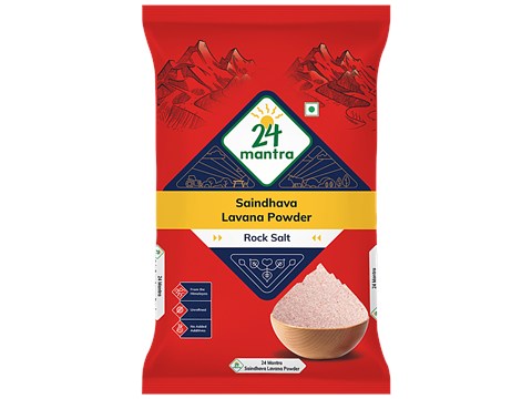 24 Mantra Organic Himalayan Rock Salt/Uppu Powder, 1 kg