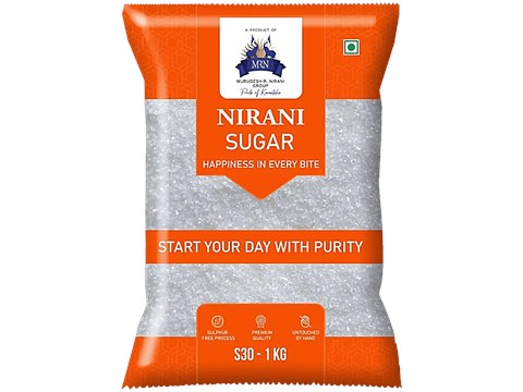 Mrn Nirani Sugars Sugar Sulphur Free - Double Refined, Premium, 1 kg