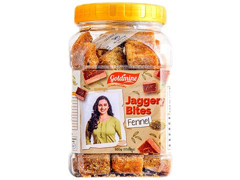 Goldmine Jaggery Bites - Fennel, 500 g