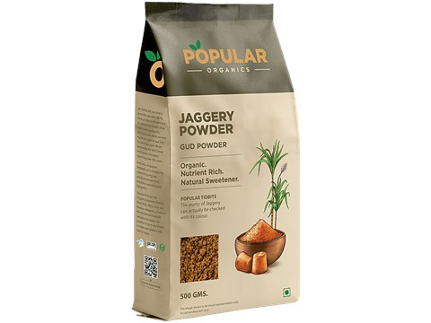 Popular Organics Jaggery Powder, 500 g