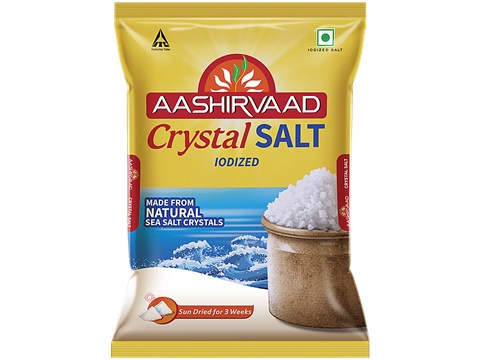 Aashirvaad Iodized Crystal Salt/Uppu, 1 kg