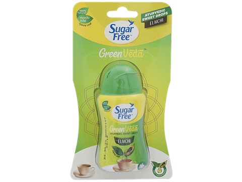 Sugar Free Green Veda Elaichi Natural Made From Stevia, 50 ml