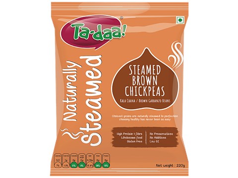 Tadaa Brown Chana - Naturally Steamed, 220 g