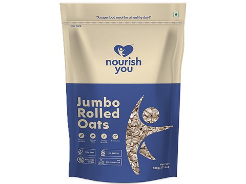 Nourish you Jumbo Rolled Oats, 500 g