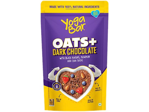 Yoga Bar Oats - Dark Chocolate, Healthy, High In Fibre, Breakfast Cereal, Gluten Free, 1 kg