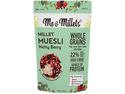 Me & Millets Nutty Berry Millet Muesli, 400 g