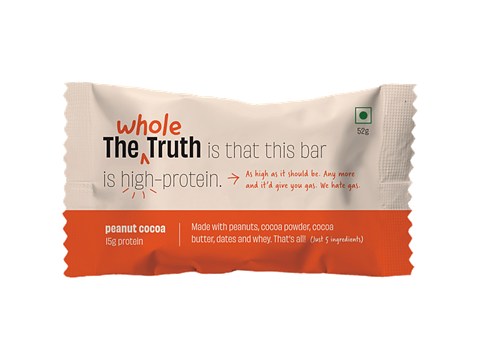 The Whole Truth Protein Bars - Peanut Cocoa, 52 g