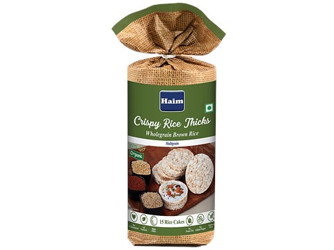 Haim Crispy Rice Thicks - Wholegrain Brown Rice Cake With Multigrain, 110 g