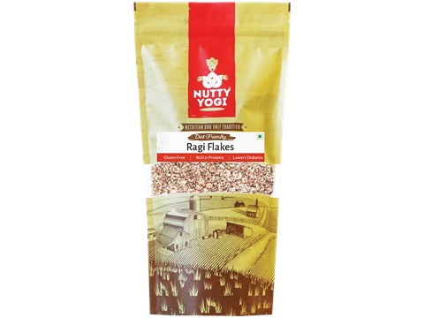 Nutty Yogi Ragi Flakes - Rich In Protein, Helps Manage Weight & Diabetes, Gluten Free, 400 g