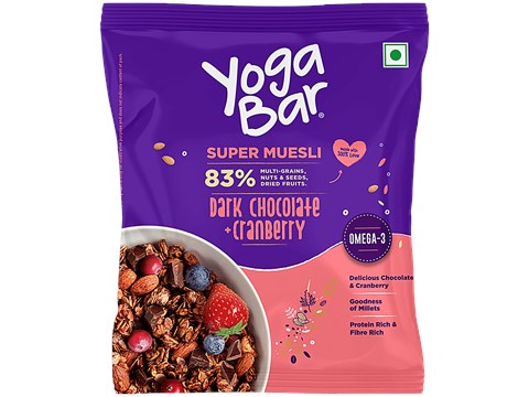 Yoga Bar Dark Chocolate & Cranberry Super Muesli, 40 g