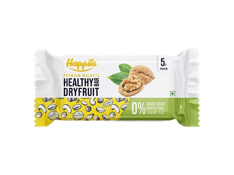 Happilo Premium Walnuts Healthy Dryfruit Bar, 35 g