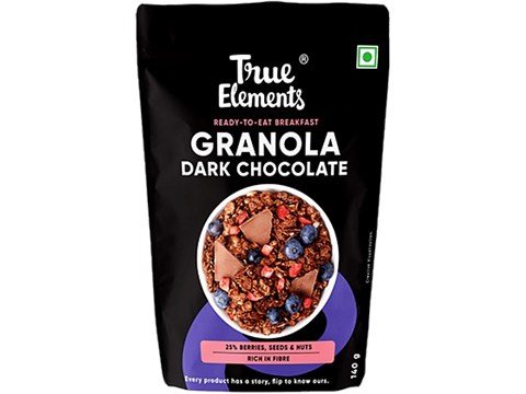 True Elements Dark Chocolate Granola, 140 g