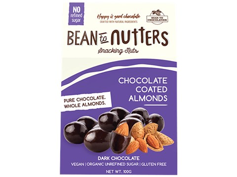 Bean to Nutters Dark Chocolate Almond, 80 g