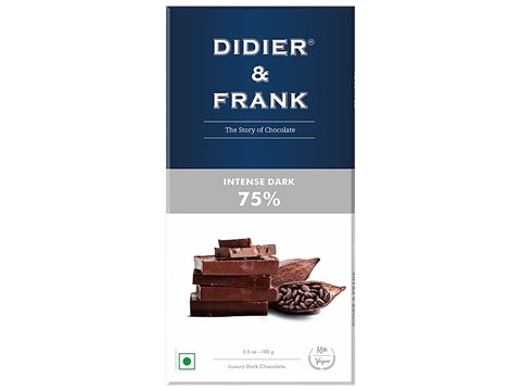 Didier & Frank  Intense 75% Dark Chocolate, 100 g