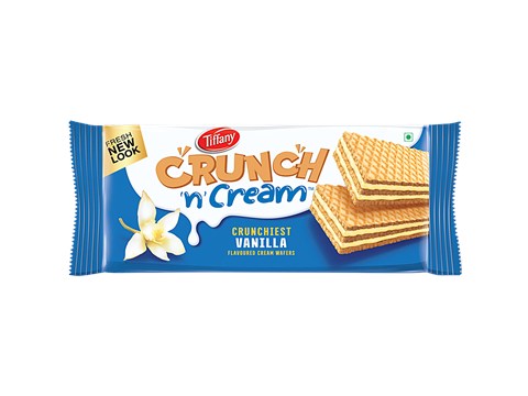 Tiffany Crunch n Cream - Vanilla Cream Wafers, 65 g