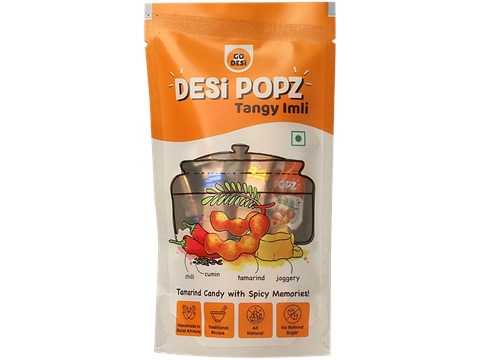 GO DESi Imli Pop Candy - Tamarind Jaggery, All Natural, 10 pcs