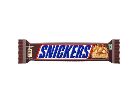 Snickers Peanut Filled Chocolate Bar - Loaded With Peanuts, Nougat & Caramel, 22 g