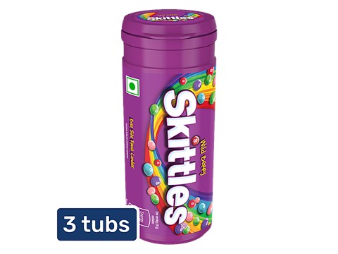Skittles Wild Berry Bite Size Fruit Candies, 3x28.2 g