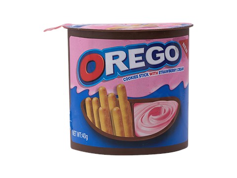 Orego Cookies Stick With Strawberry Cream, 40 g