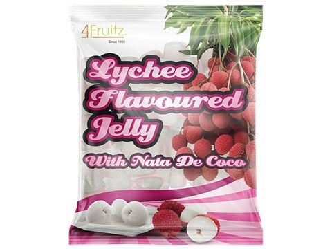 4Fruitz Jelly - Lychee, with Nata De Coco, 300 g