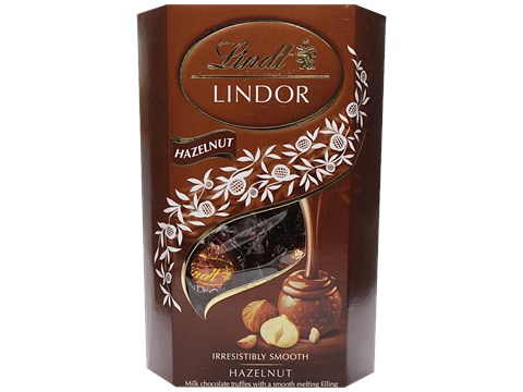 Lindt Lindor Hazelnut Milk Chocolate Truffles - Smooth, Creamy, Rich Flavour, 200 g