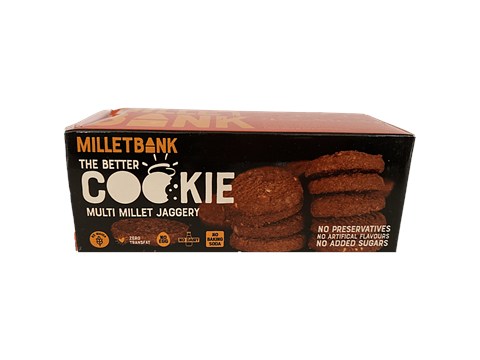 Millet Bank Multi Millet Cookie With Jaggery - Crunchy, Healthy, Rich In Protein, Iron, 100 g
