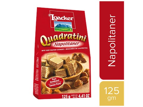 Loacker Quadratini Napolitaner Hazelnut, 125 g