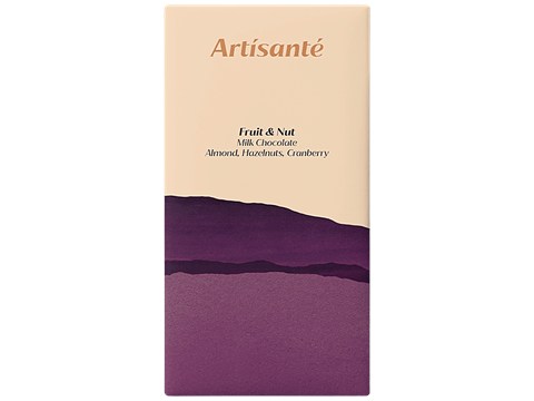 Artisante Milk Chocolate - Fruit & Nut, Almond, Hazelnut, Cranberry, 60 g