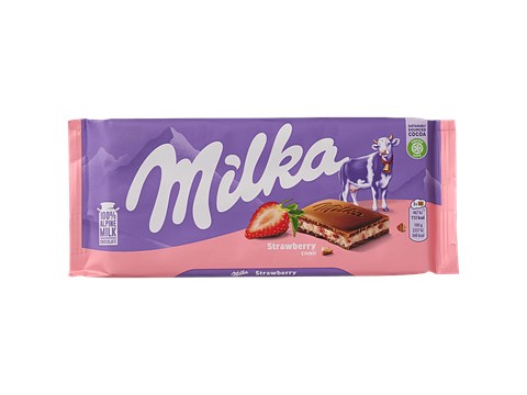 Milka Strawberry Cilekli Chocolate, 100 g