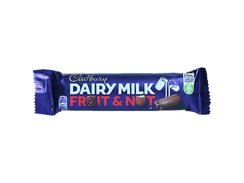 Cadbury Imported Dairy Milk - Fruit & Nut Imported, Imported, Rich Classic Taste, 49 g