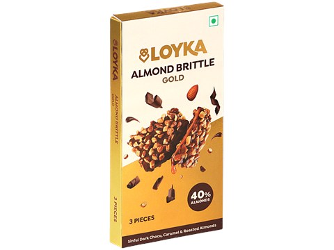Loyka Almond Brittle Gold, 43.5 g