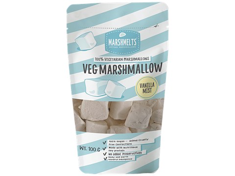 Marshmelts Veg Marshmallow - Vanilla Mist, 100 g