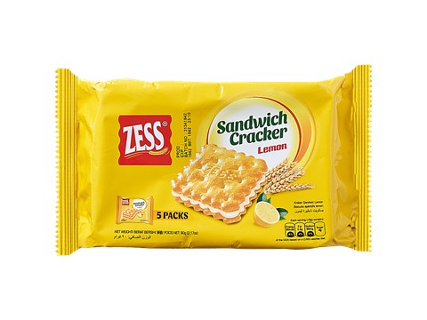 Zess Lemon Sandwich Cracker, 90 g