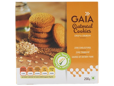 Gaia  Cookies - Oatmeal, 200 g