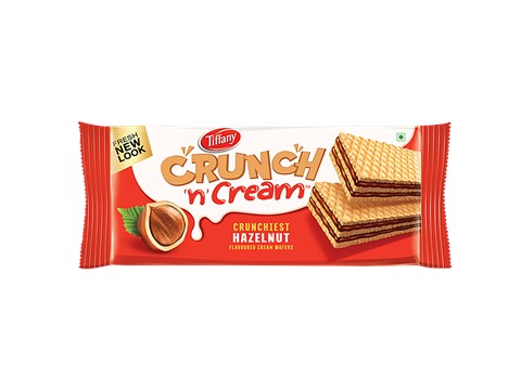Tiffany Cream Wafers - Crunch n Cream Crunchiest Hazelnut Flavored, 65 g