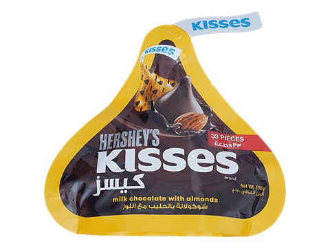 Hershey's Kisses Milk Chocolate With Almond, 150 g