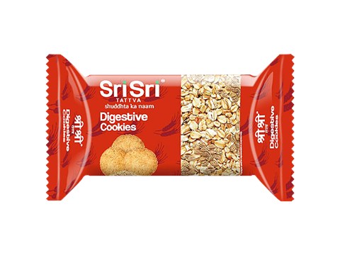 Sri Sri Tattva Digestive Cookies - Teatime Snack, For Diet Conscious, 50 g