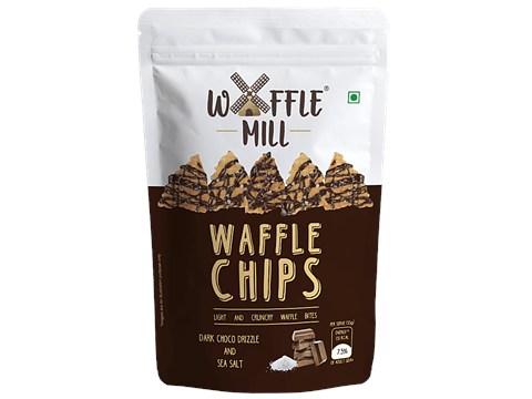 Waffle Mill Waffle Chips - Dark Choco Drizzle & Sea Salt, 85 g