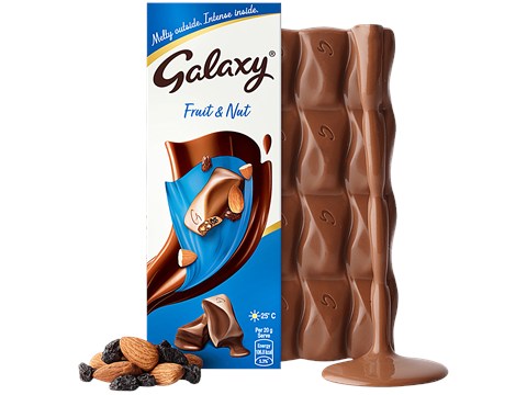 Galaxy Fruit & Nut Chocolate Bar, 52 g