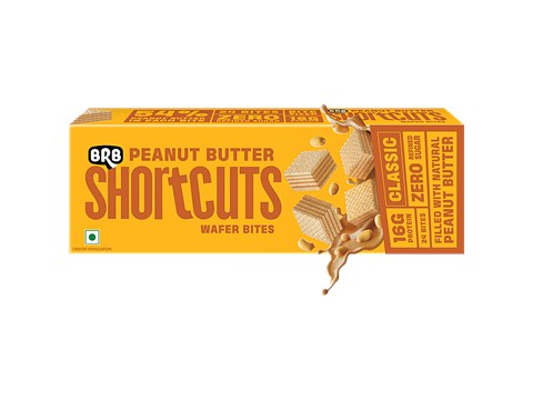 BRB Shortcuts Peanut Butter Wafer Bites - Classic, 100 g