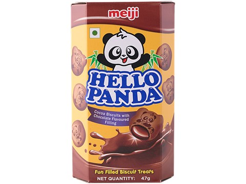 Meiji  Hello Panda Biscuits - Double Chocolate Filling, 50 g