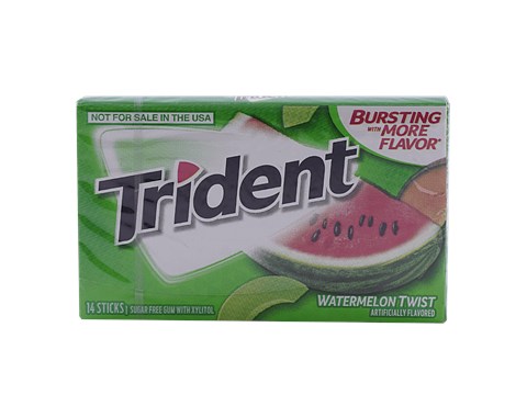 Trident Chewing Gum - Watermelon Twist, Sugar Free, 34 g