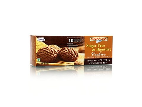 Sugarless Bliss Sugar Free & Digestive Cookies - Natural Ginger & Cinnamon, 200 g