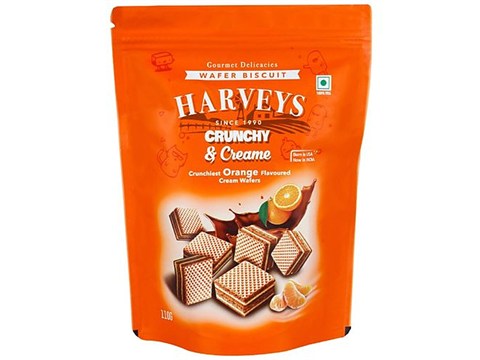 Harveys  Crunchy & Creame Wafer Biscuit - Orange, 110 g