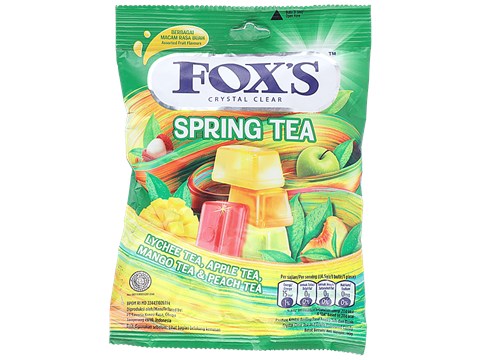 Nestle Imported Fox's Crystal Clear Spring Tea Candy - With Lychee, Apple Mango & Peach, 90 g