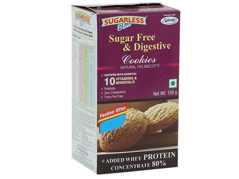 Sugarless Bliss Sugar Free & Digestive Cookies - Natural Fig, 100 g