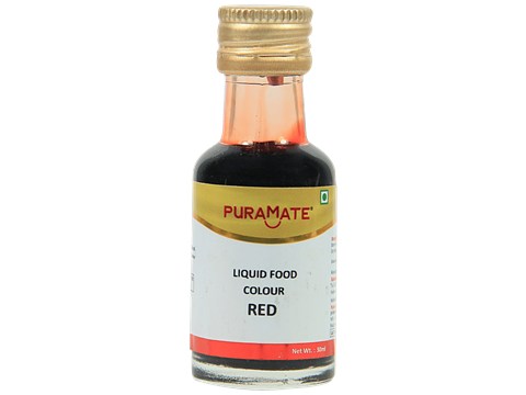 Puramate Liquid Food Colour - Red, 30 ml